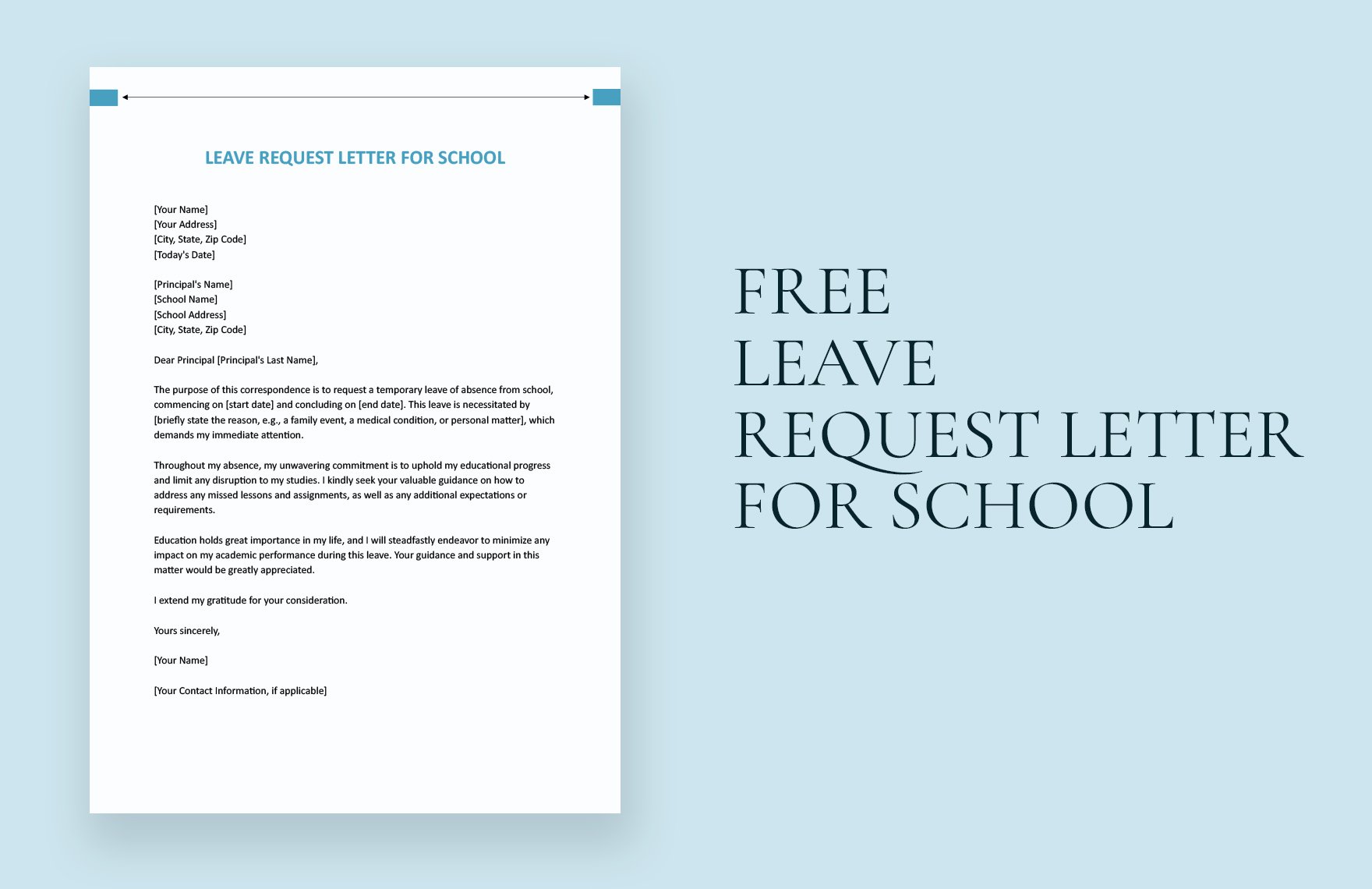 Leave Request Letter For School