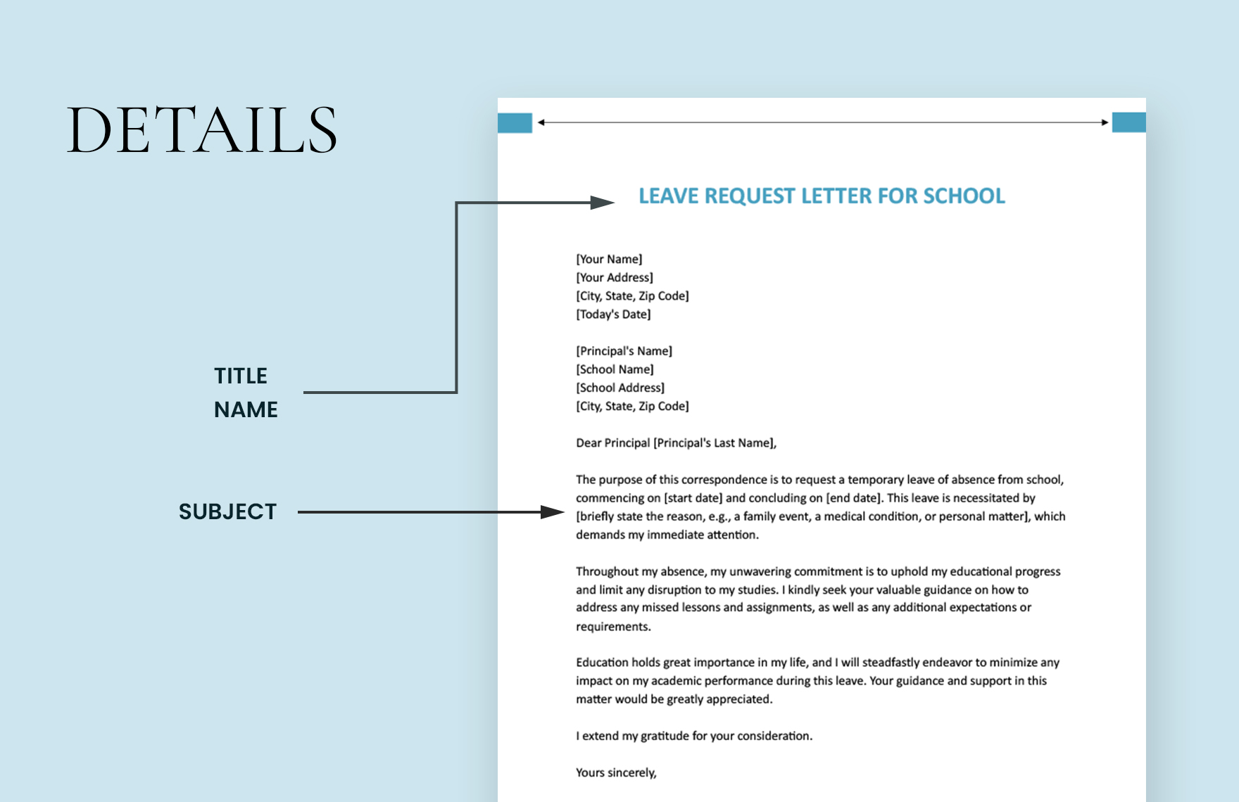 Leave Request Letter For School