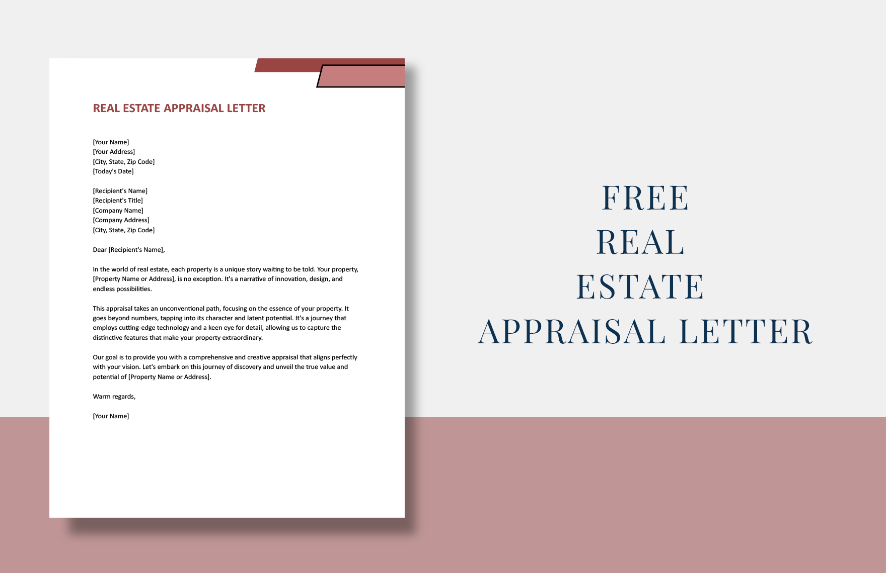 Editable Appraisal Letter Templates In Word To Download