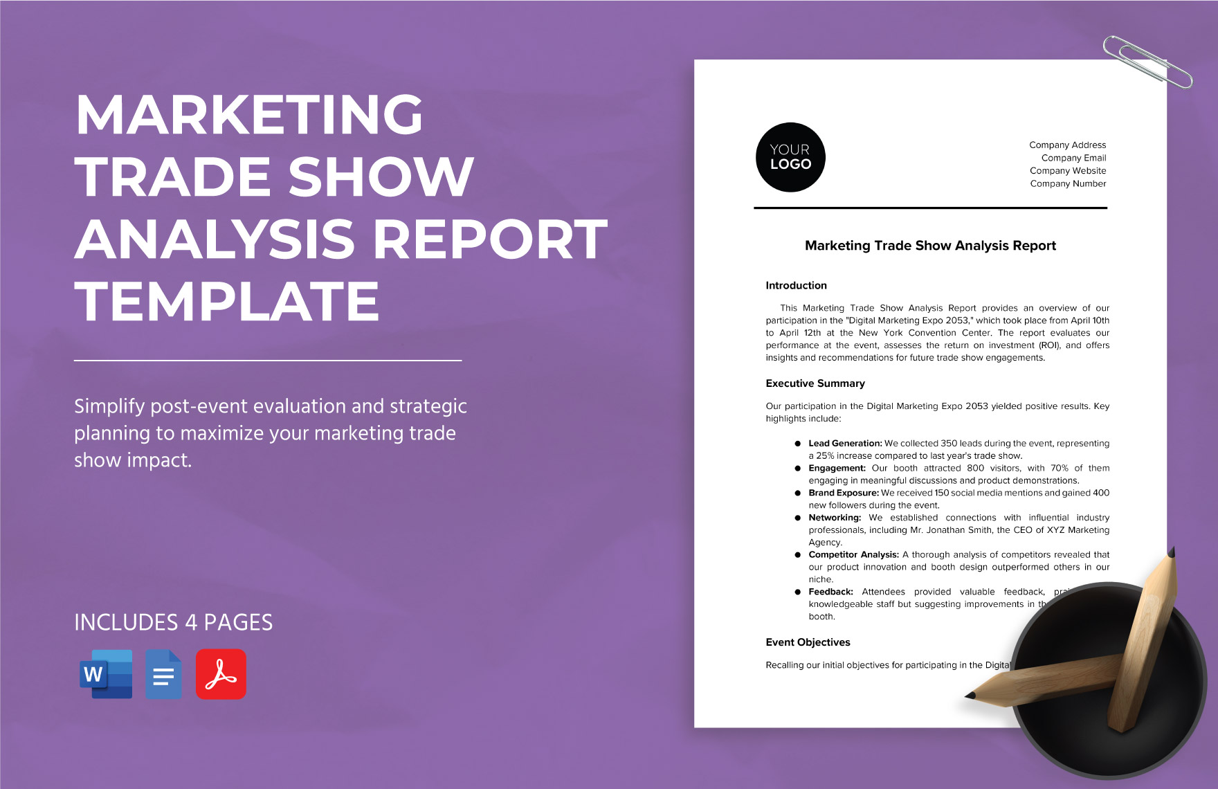 Marketing Trade Show Analysis Report Template