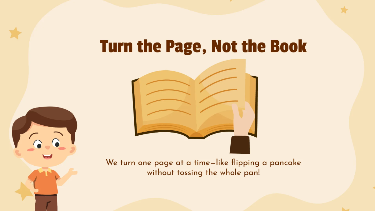 Free Holding A book Correctly And Turning Pages Template to Edit Online