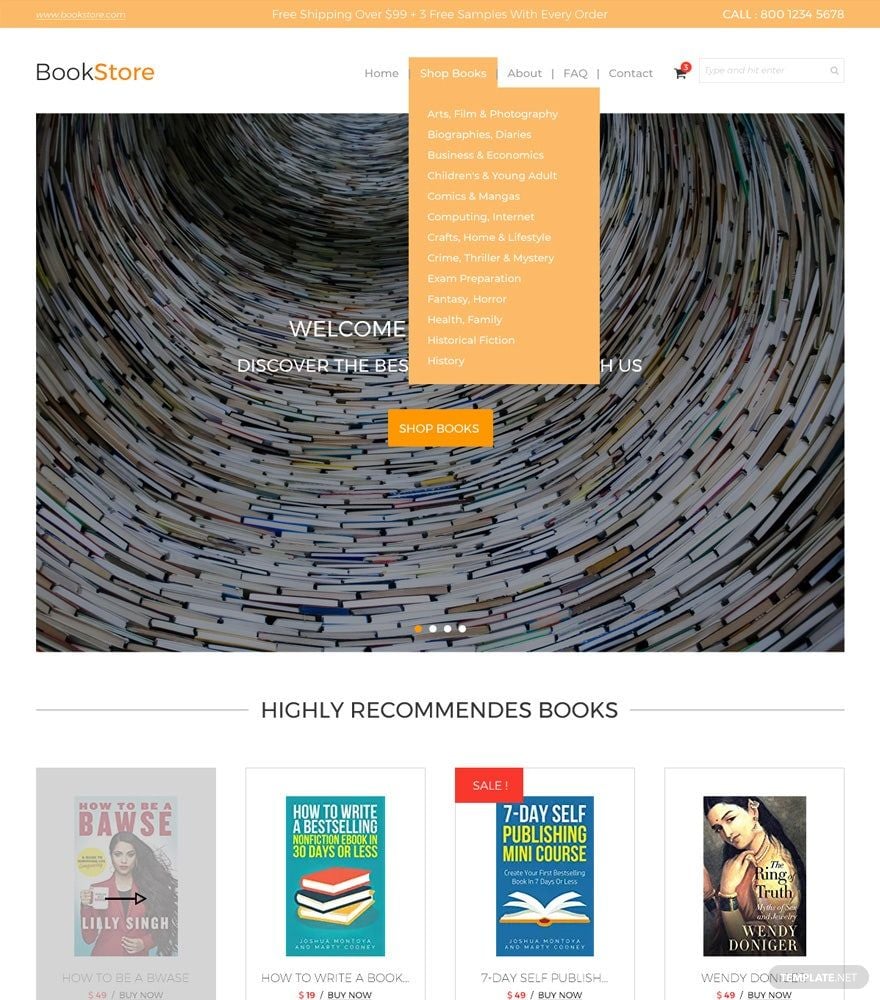 Book Store HTML5/CSS3 Website Template