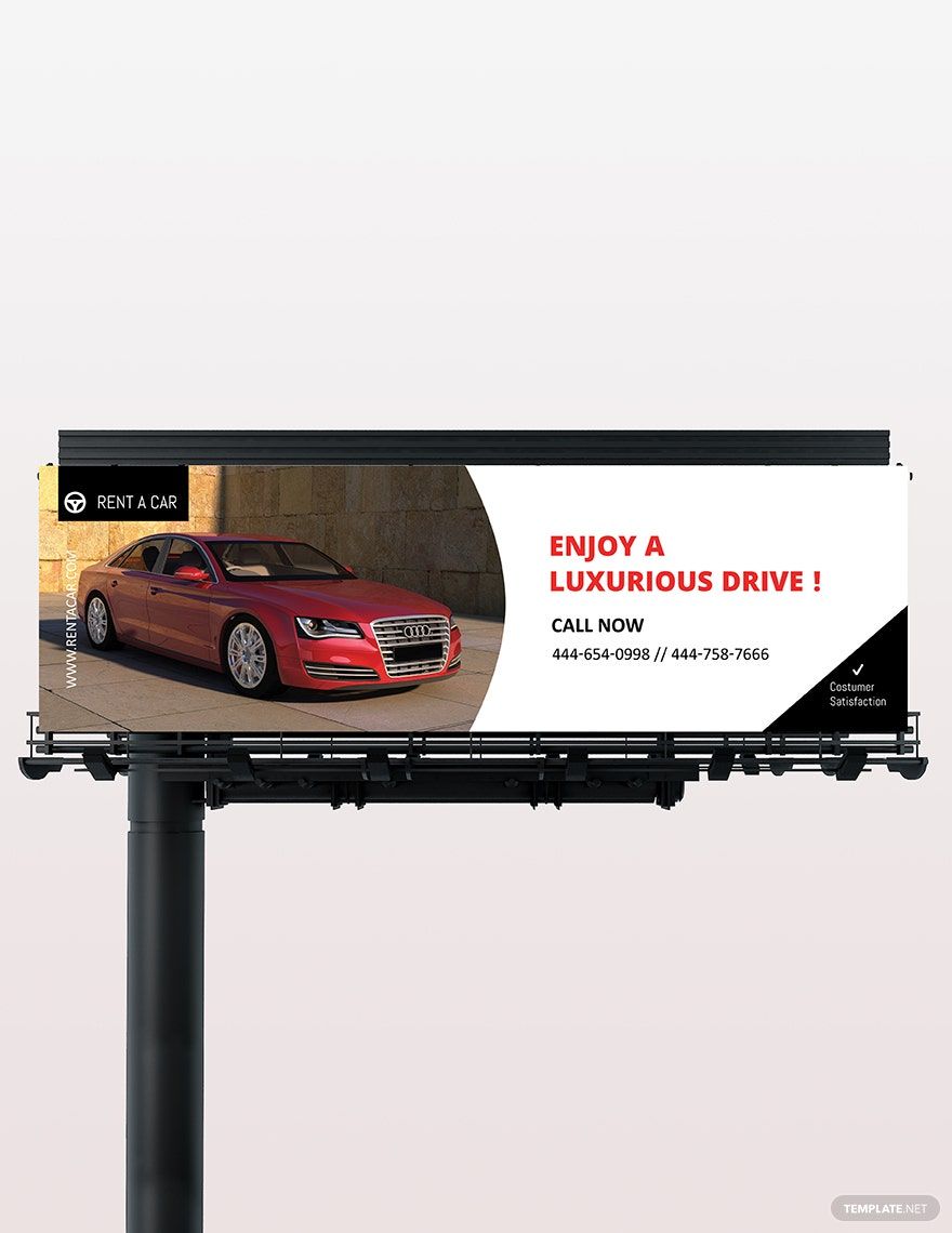 Rent A Car Billboard Template
