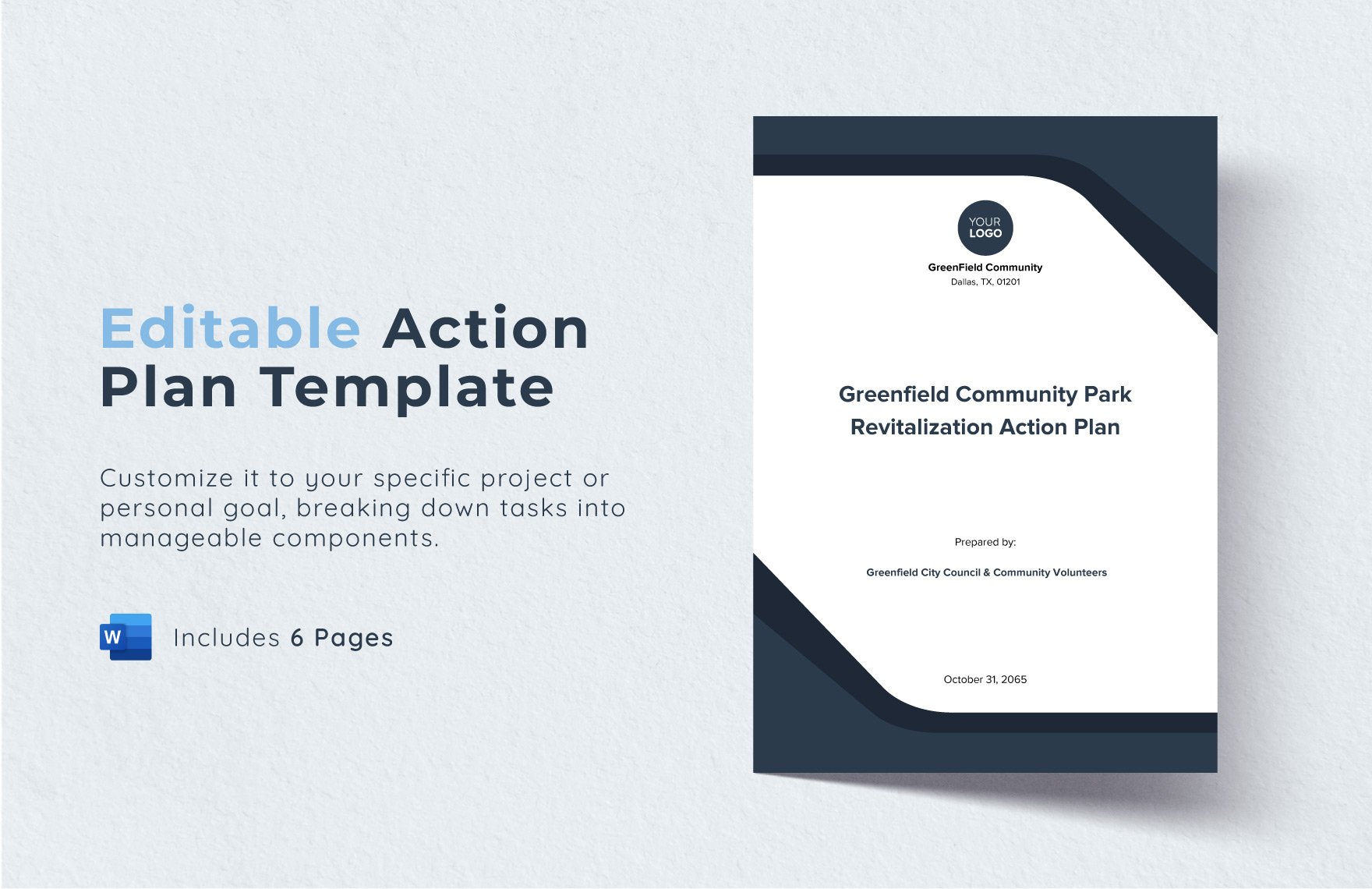 Editable Action Plan Template