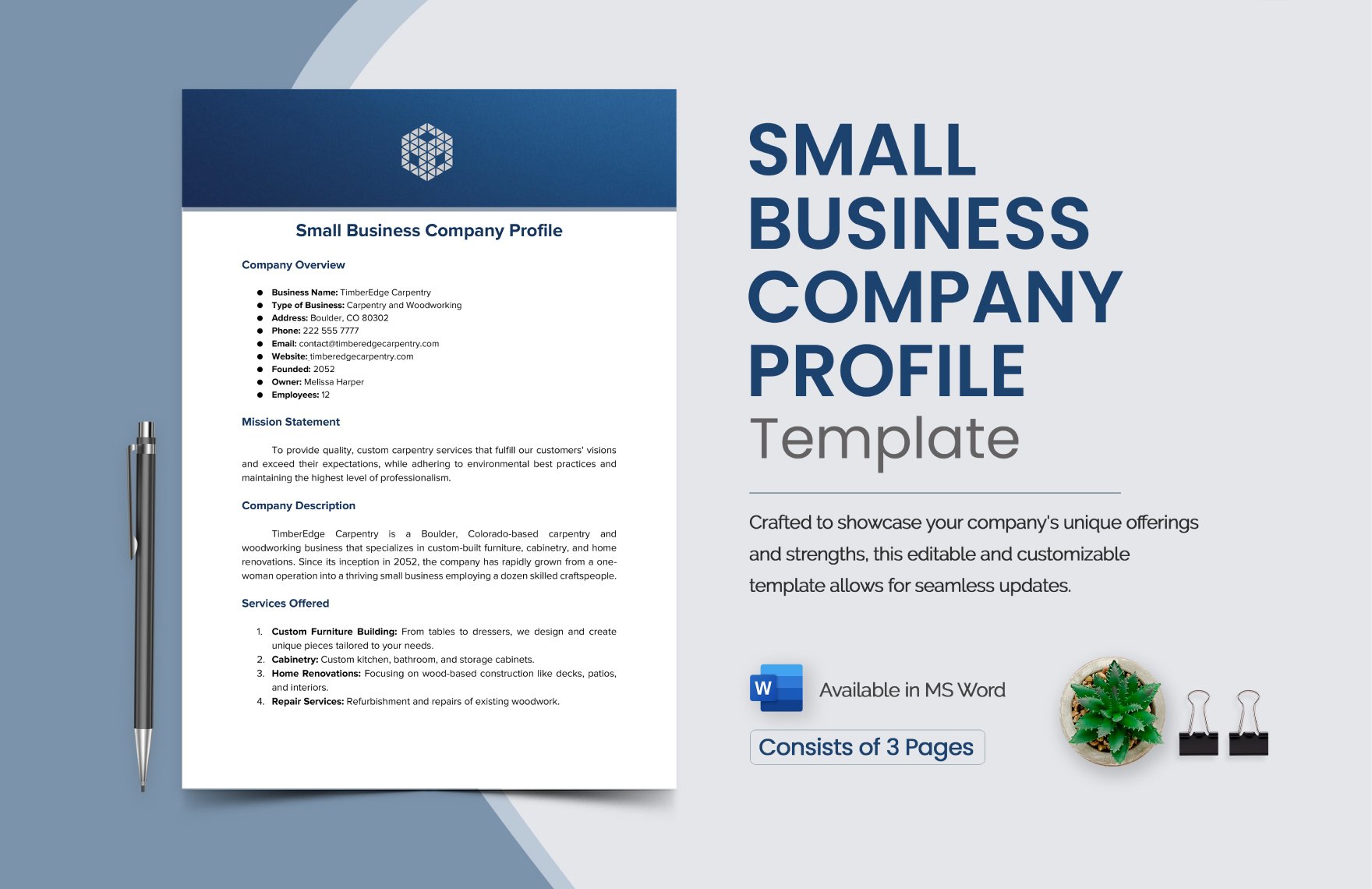 Small Business Company Profile Template