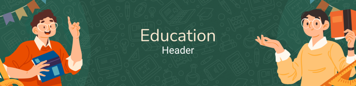 Free Education Header Background Template