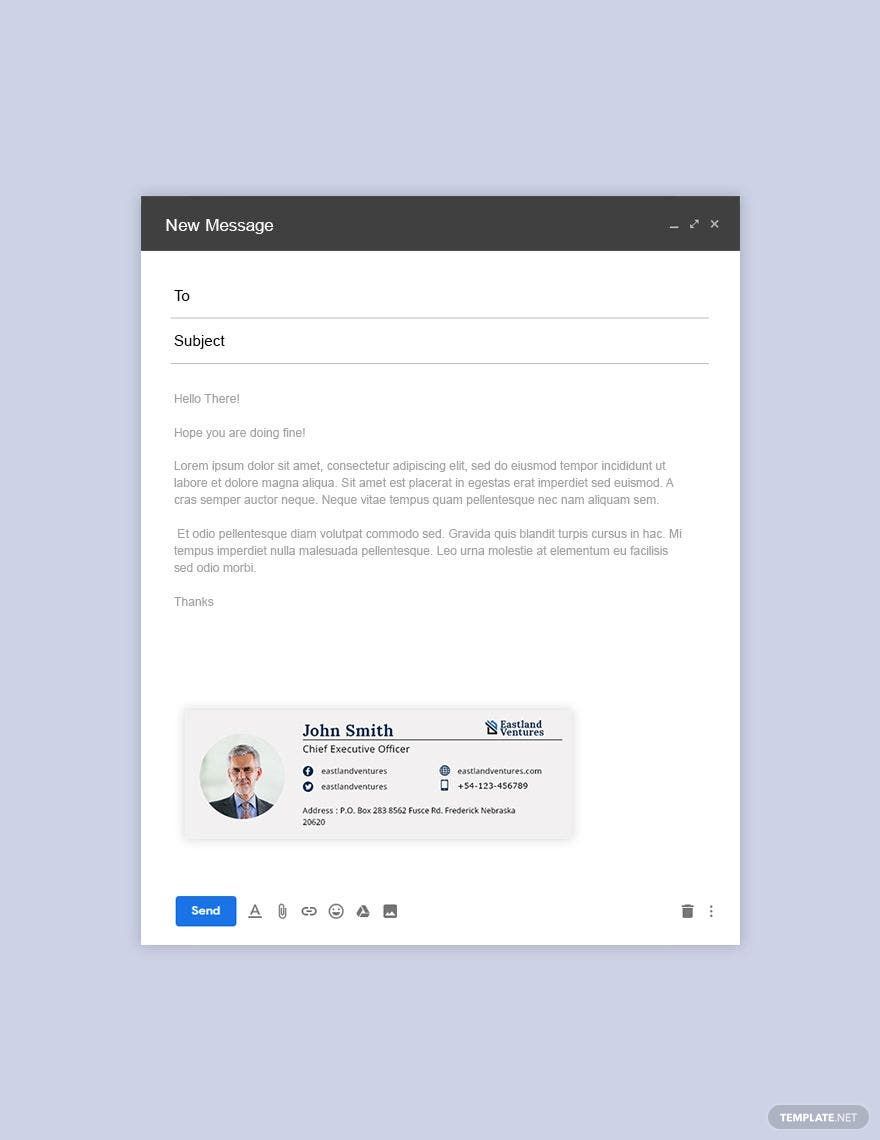 Company CEO Email Signature Template