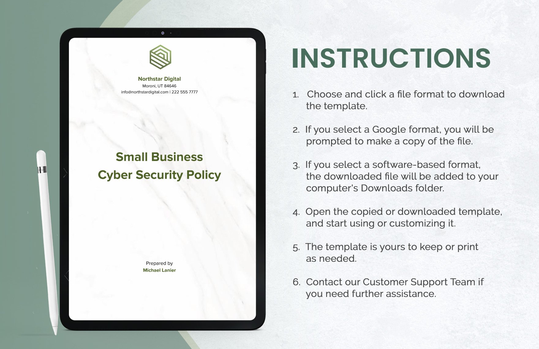 Small Business Cyber Security Policy Template