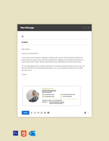 20+ FREE Simple Email Signature Templates - PSD | Template.net