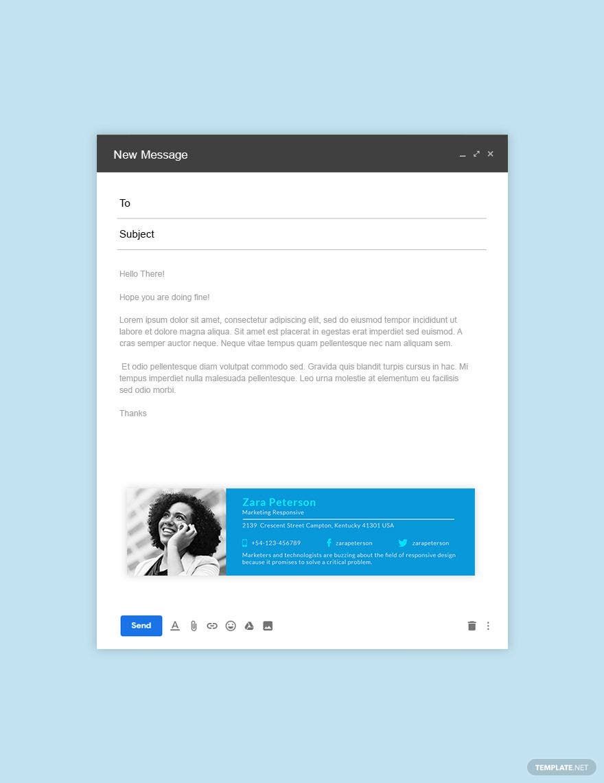 Marketing Responsive Email Signature Template