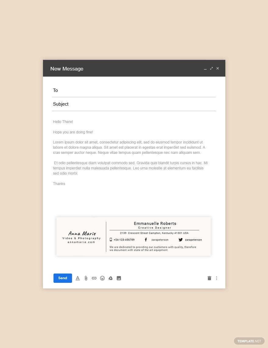 Free Minimal Business Email Signature Template