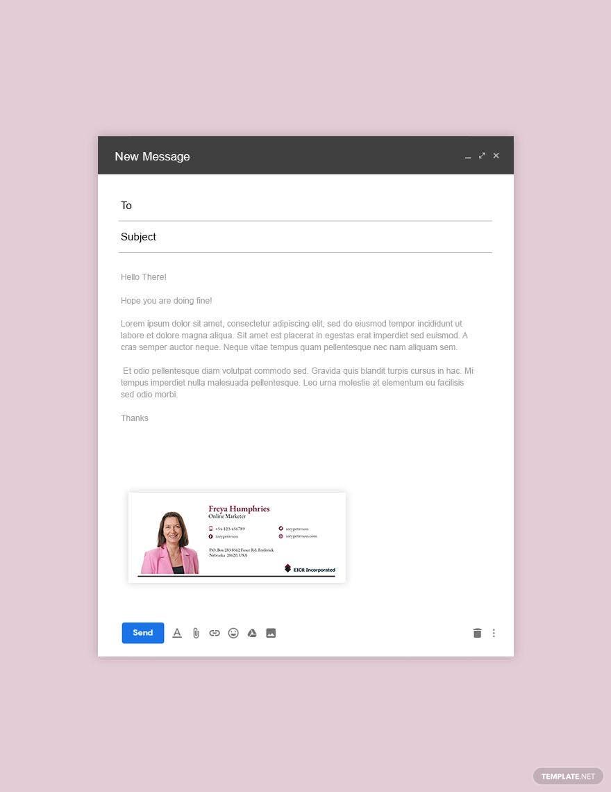 Online Market Email Signature Template