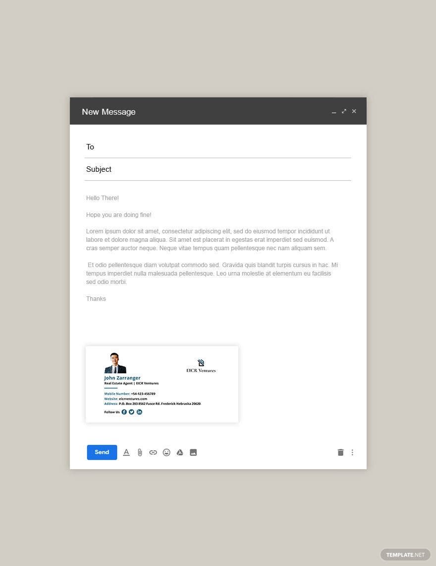Real Estate Agent Email Signature Template