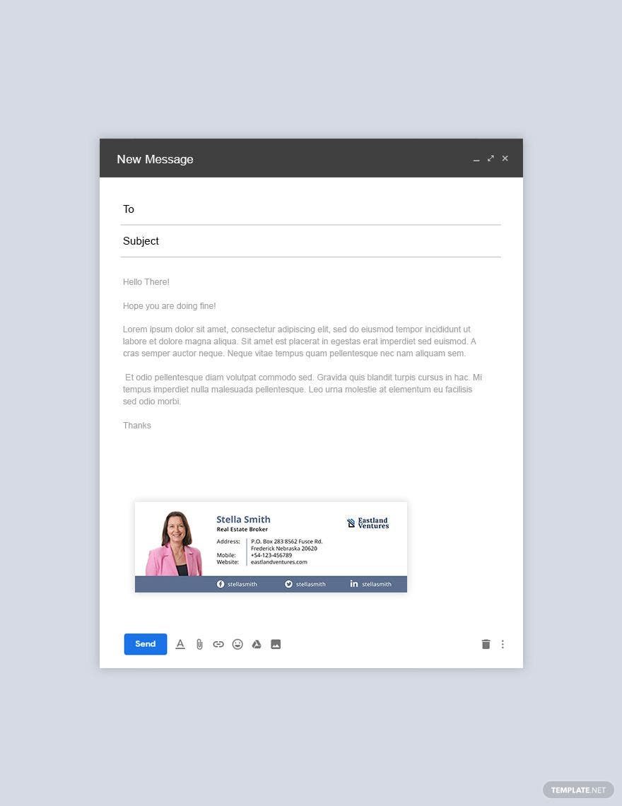 Real Estate Broker Email Signature Template HTML5 PSD Template