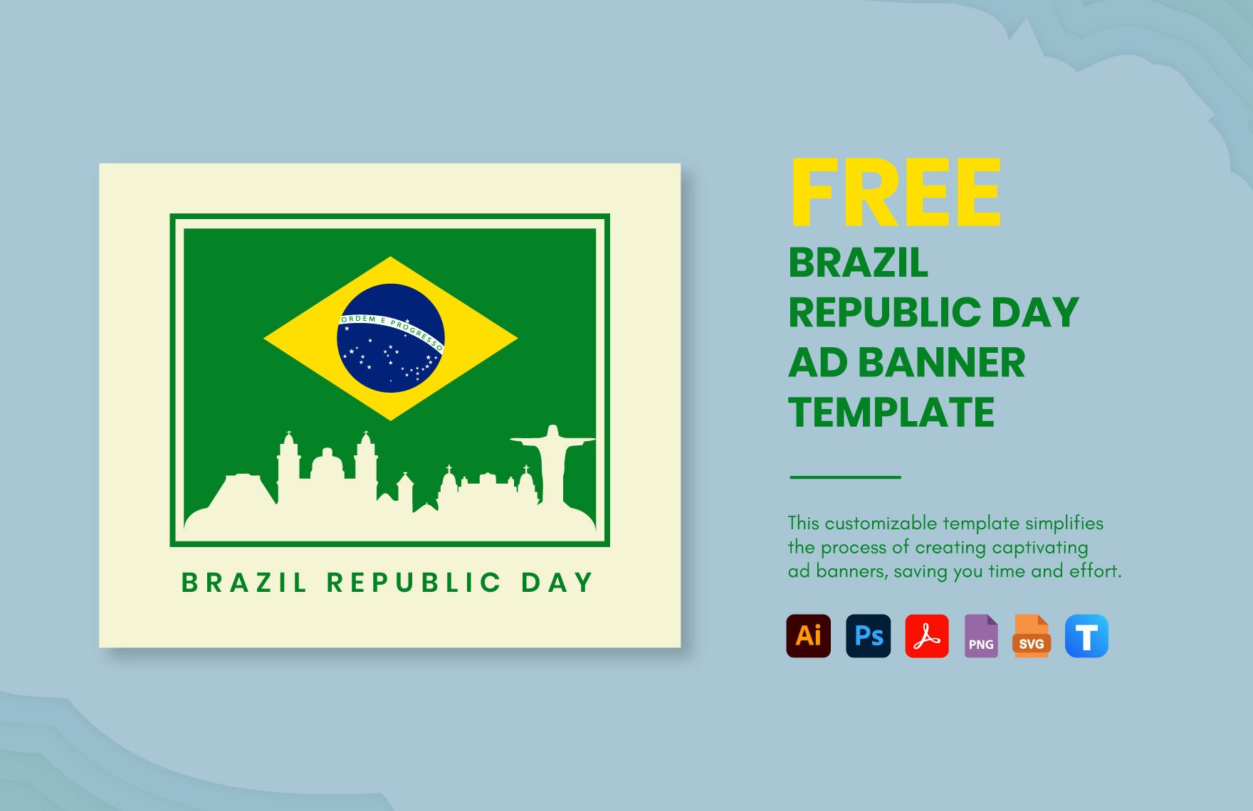 Brazil Republic Day Ad Banner Template