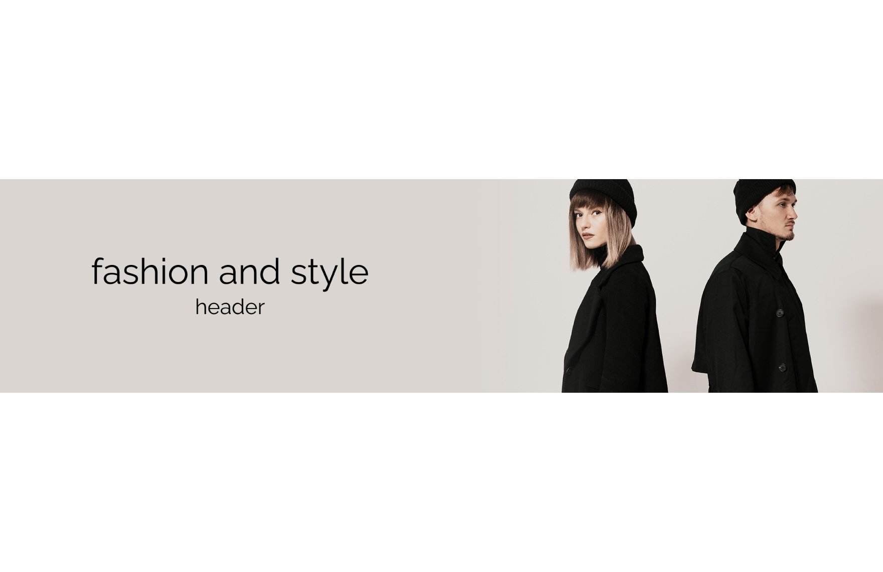 Free Fashion and Style Photo Header Template