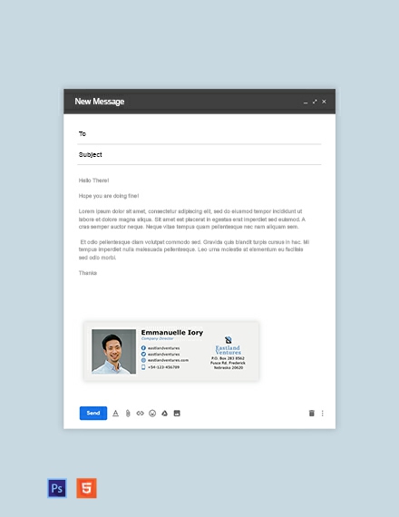 Free Creative Art Director Email Signature Template - Download in PSD ...