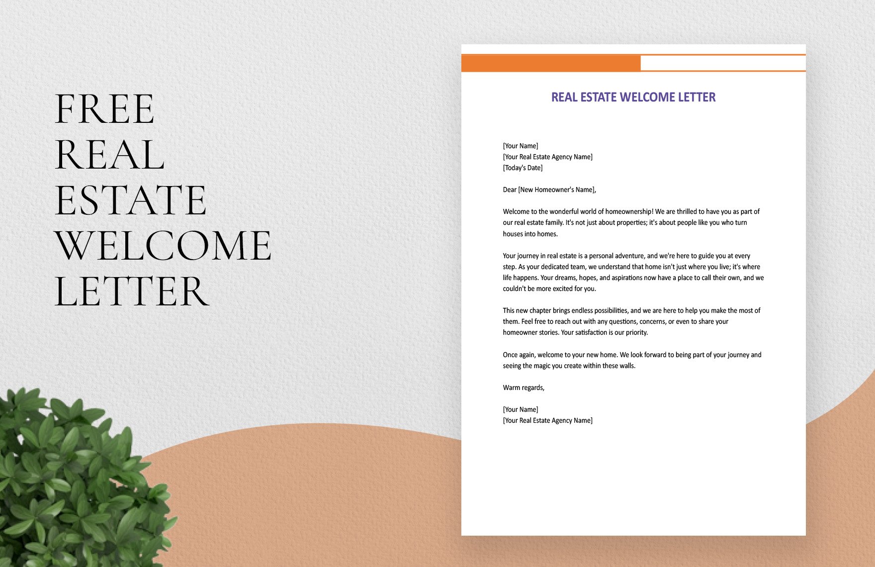 Real Estate Welcome Letter