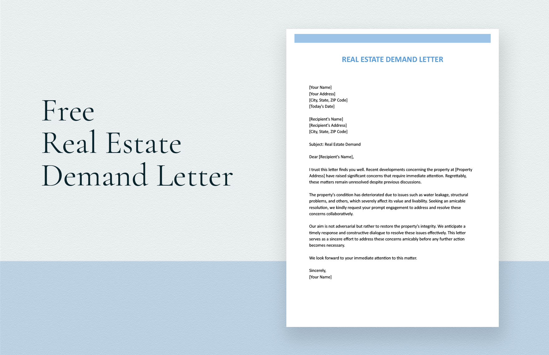 Real Estate Demand Letter