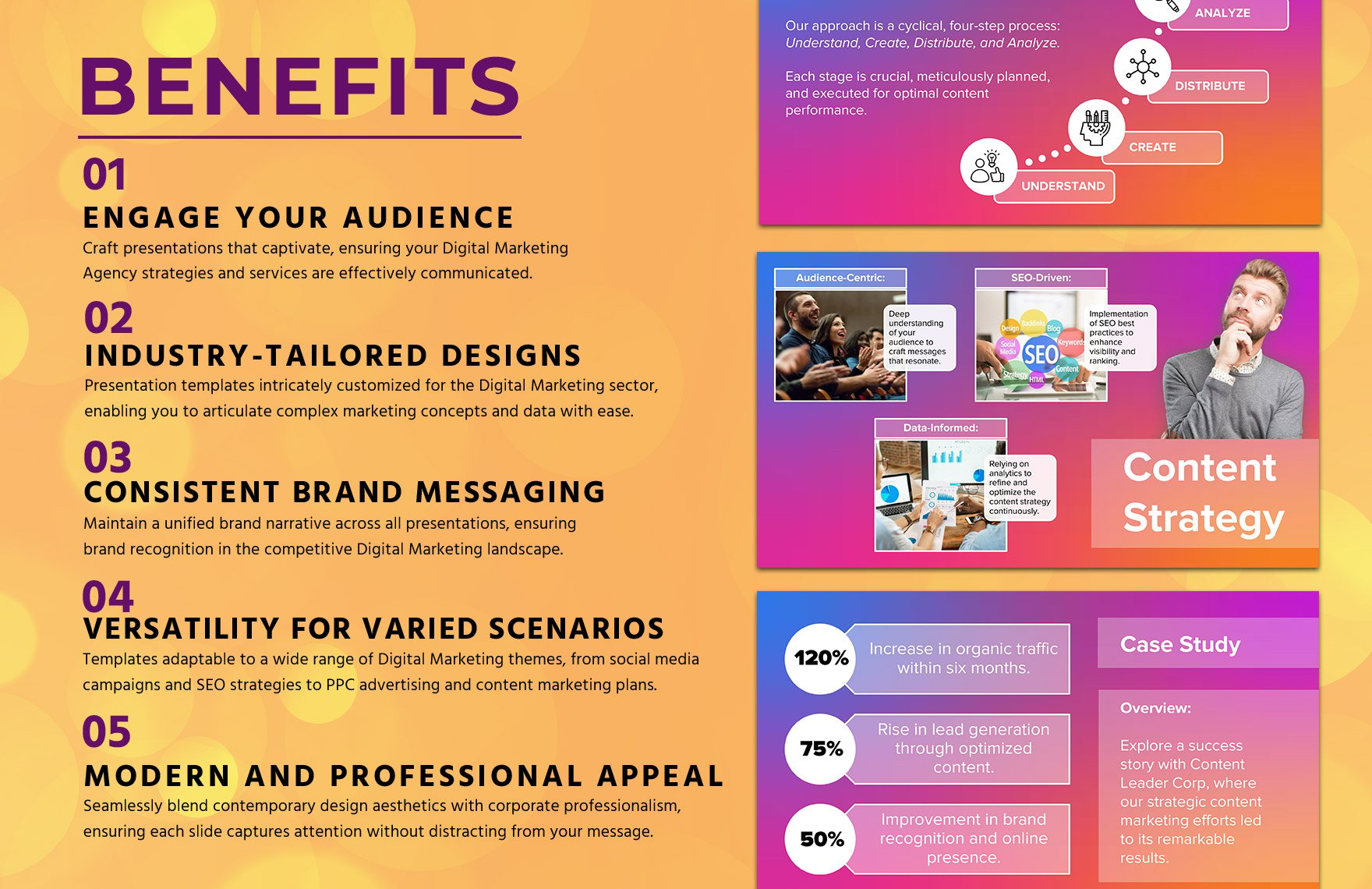 Digital Marketing Agency Content Marketing Slide Deck Template