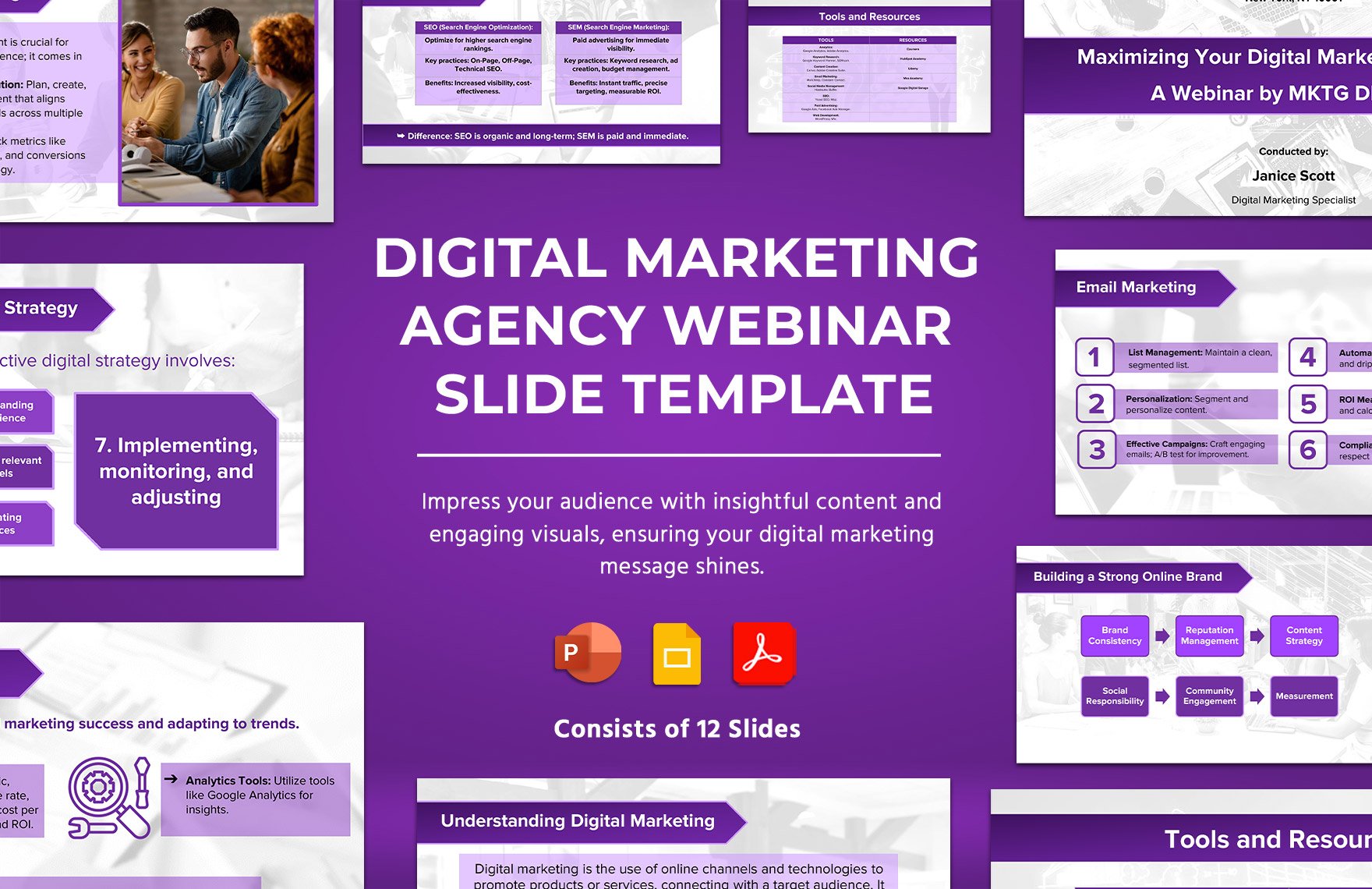 Digital Marketing Agency Webinar Slide Template