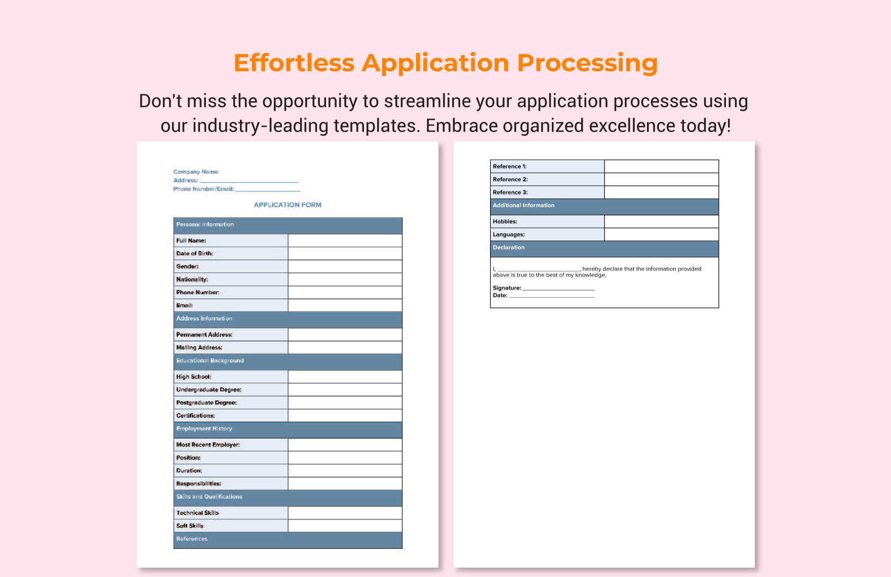Free Blank Application Template Download in Word Template net Free Blank Application Template Download in Word Template net