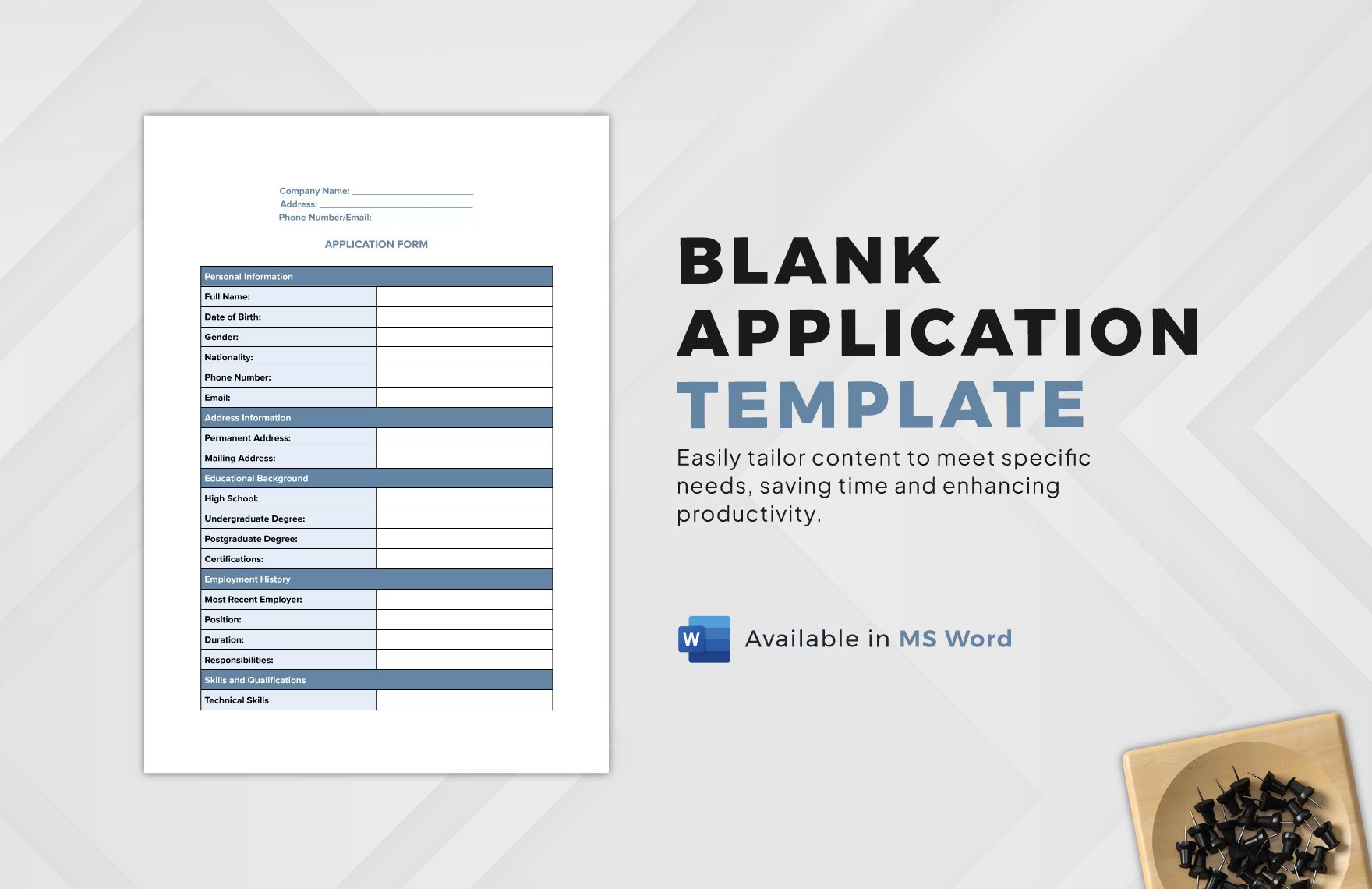 Blank Application Template