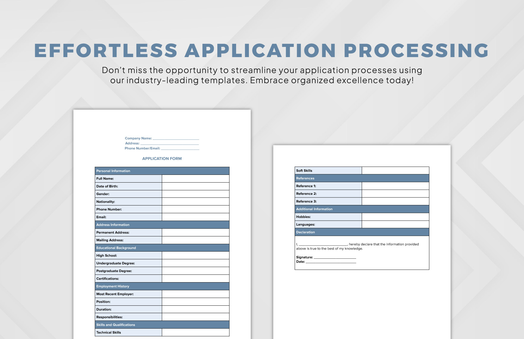 Blank Application Template