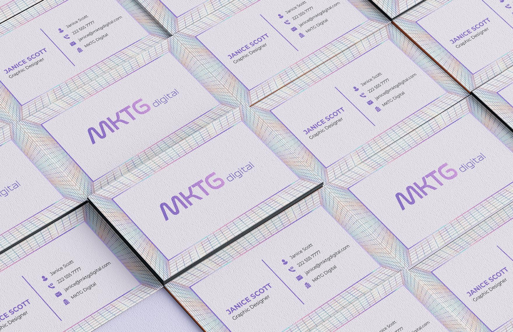 Digital Marketing Agency Double-Sided Business Card Template