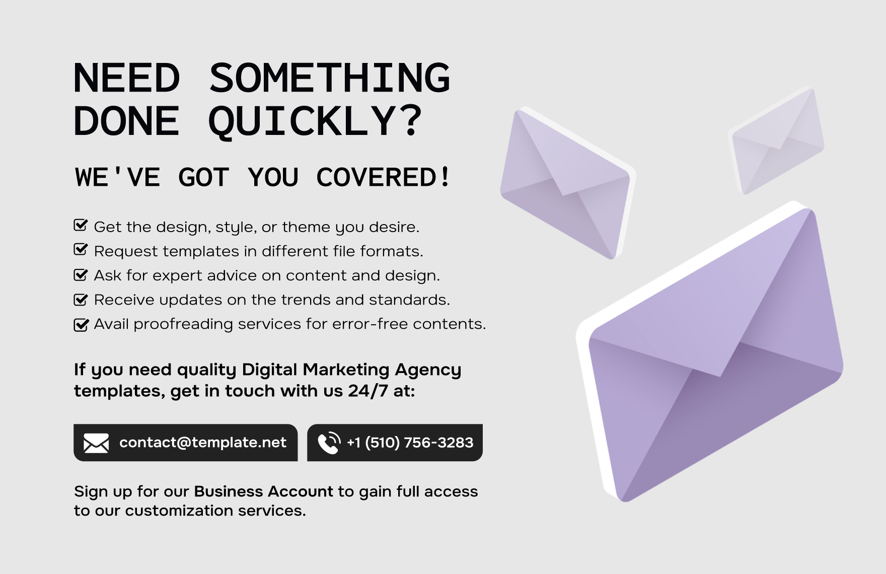 Digital Marketing Agency Rounded Corner Business Card Template