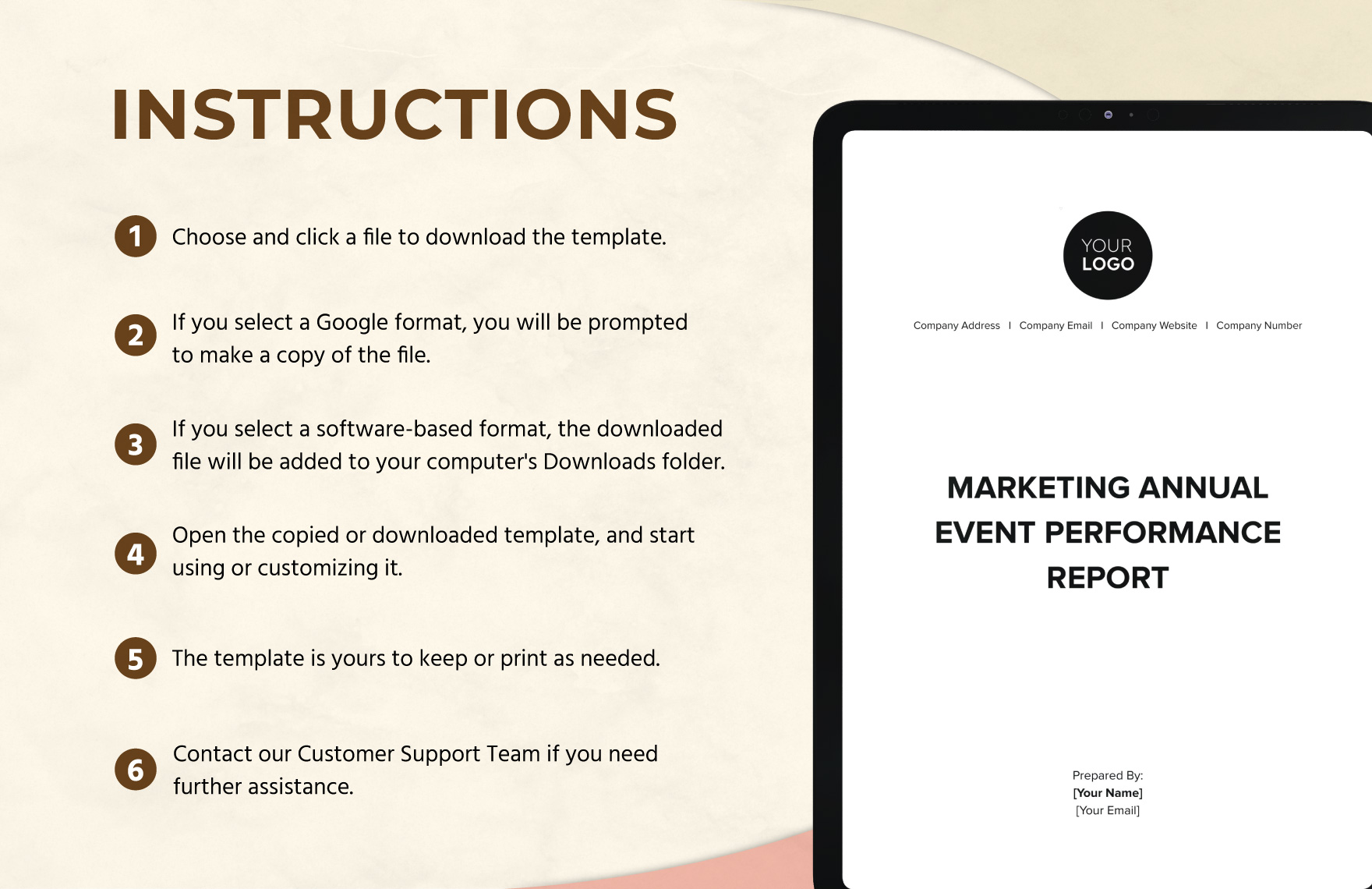 Marketing Annual Event Performance Report Template