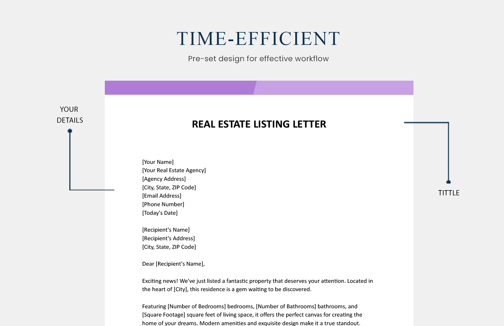 Real Estate Listing Letter