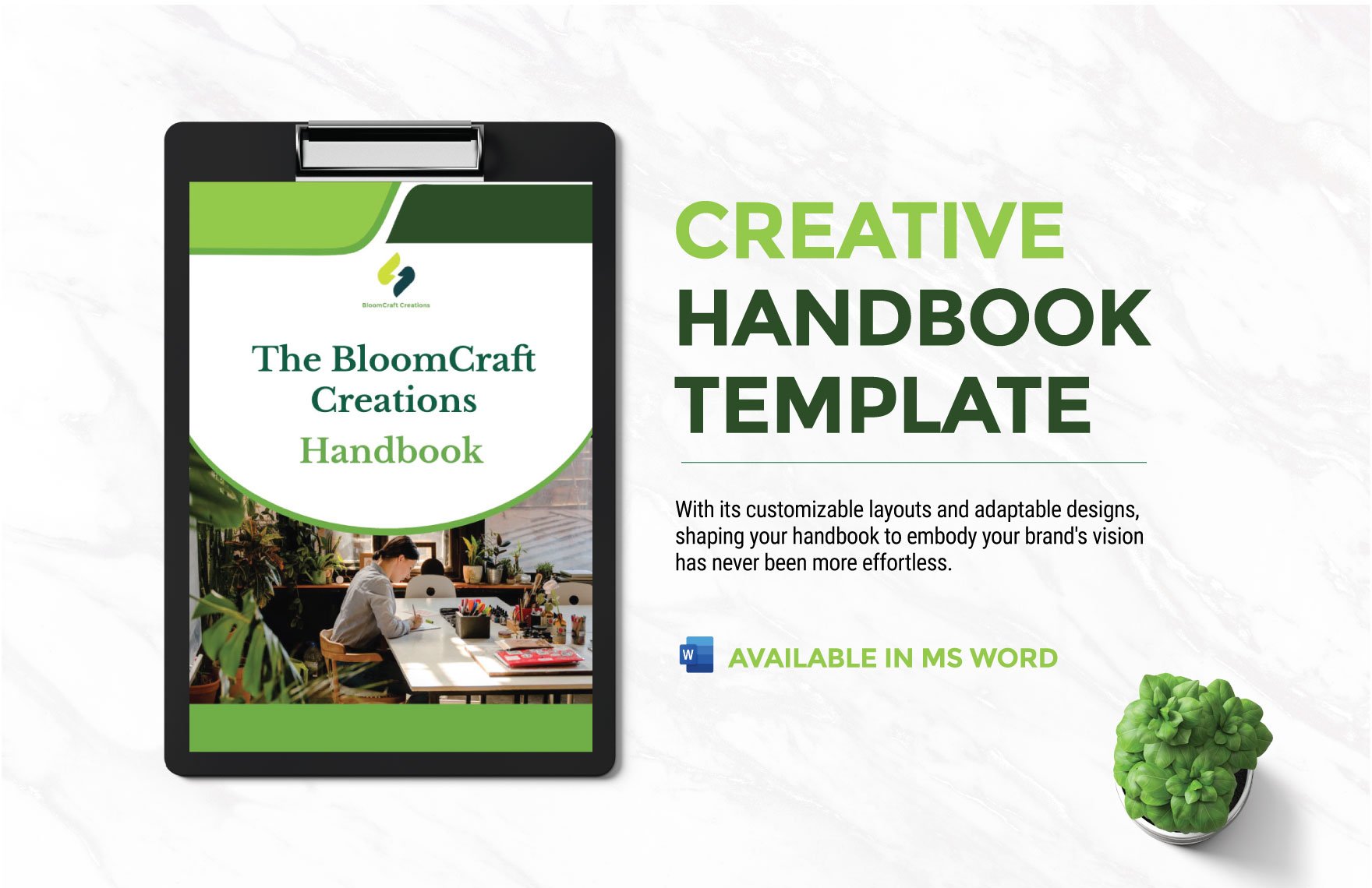 Free Creative Handbook Template in Word