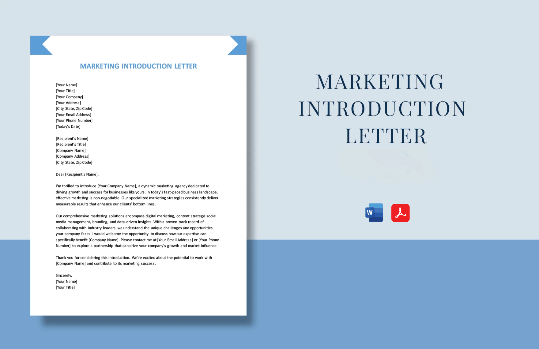 Marketing Introduction Letter in Word, Google Docs, PDF