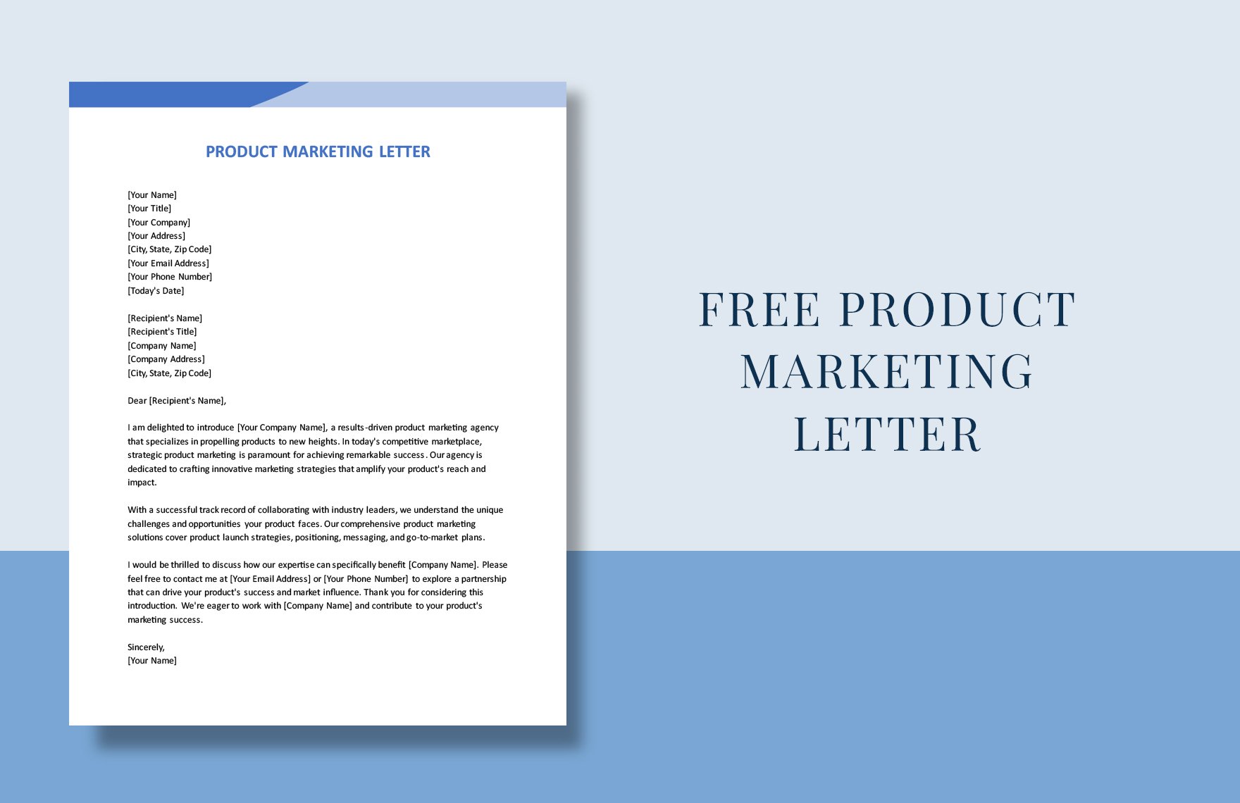 Product Marketing Letter