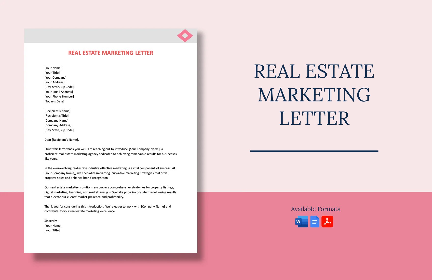 Real Estate Marketing Letter in Word, Google Docs, PDF
