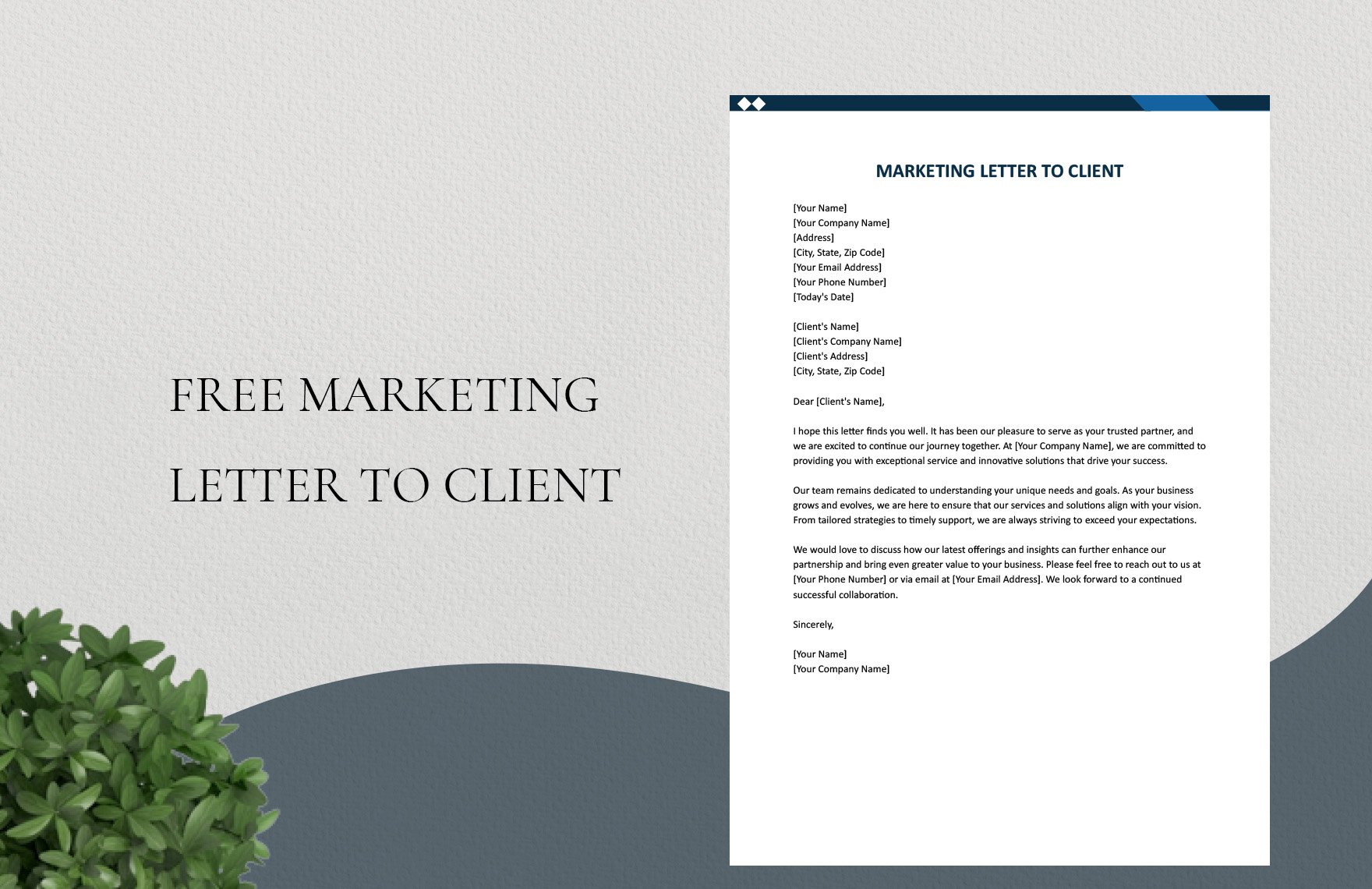 Marketing Letter to Client