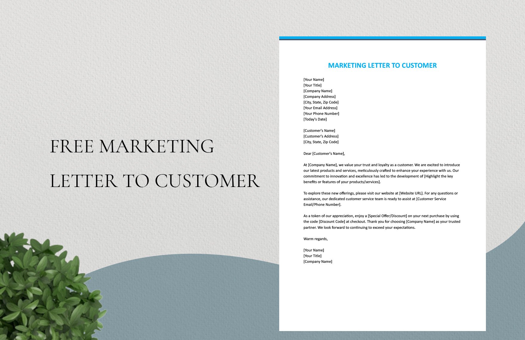 Marketing Letter to Customer