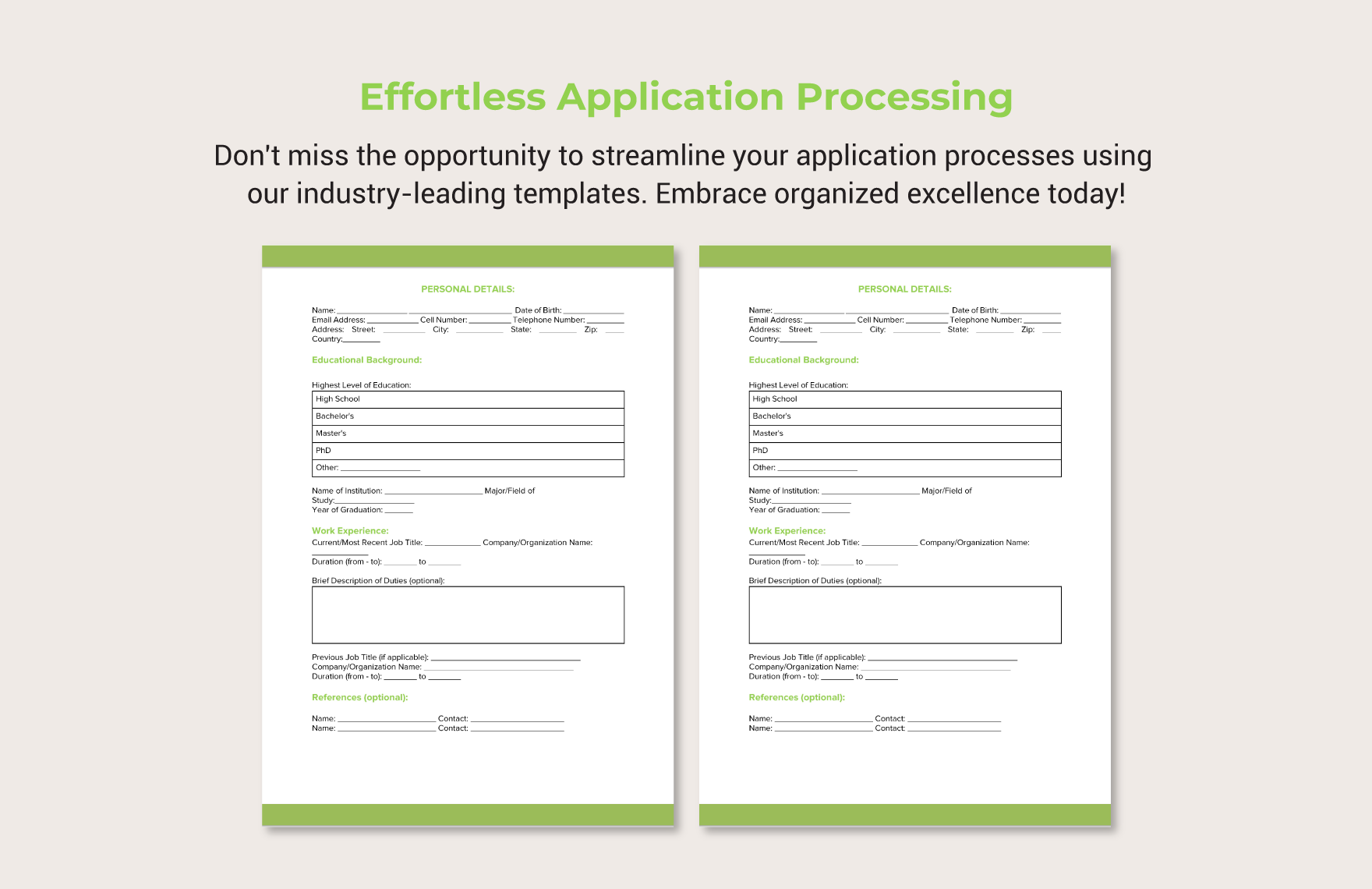 Free Editable Application Template - Download in Word | Template.net