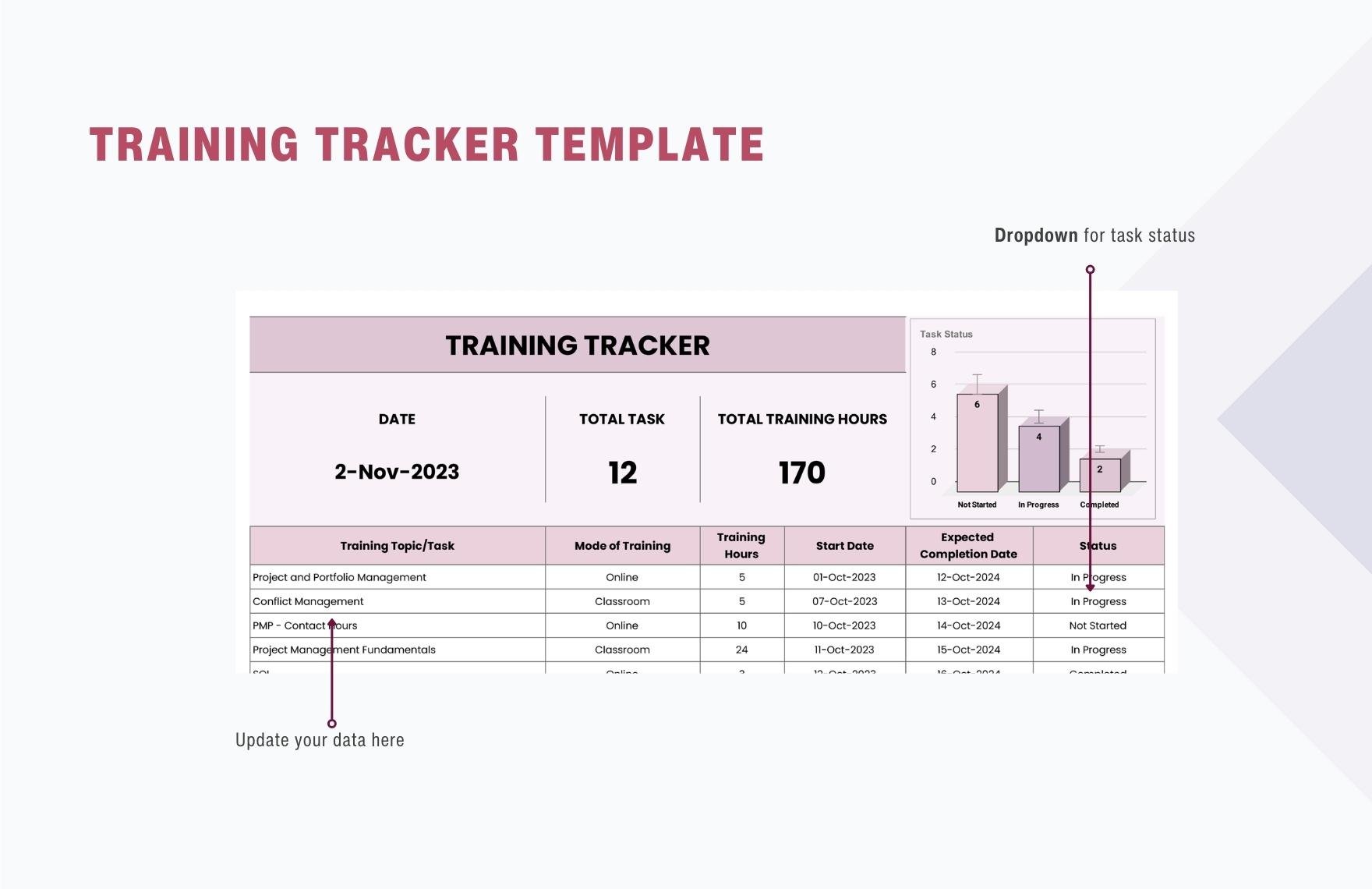 Training Tracker Template