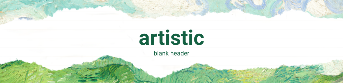 Artistic Blank Header