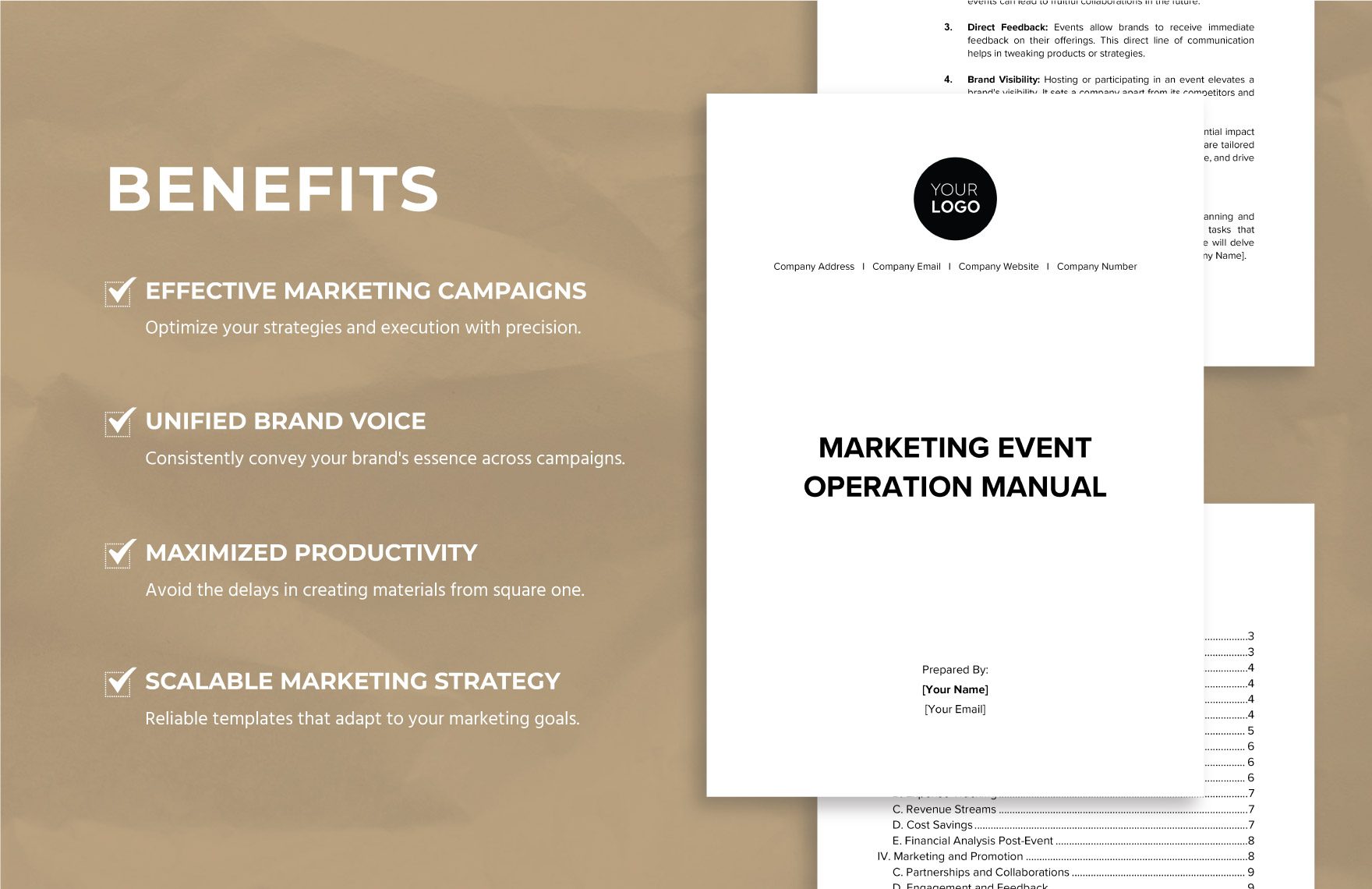 Marketing Event Operation Manual Template