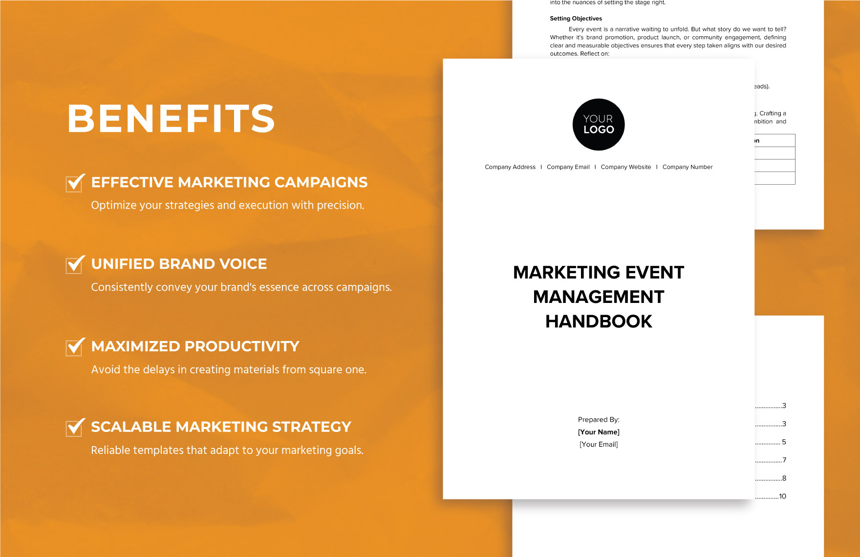 Marketing Event Management Handbook Template