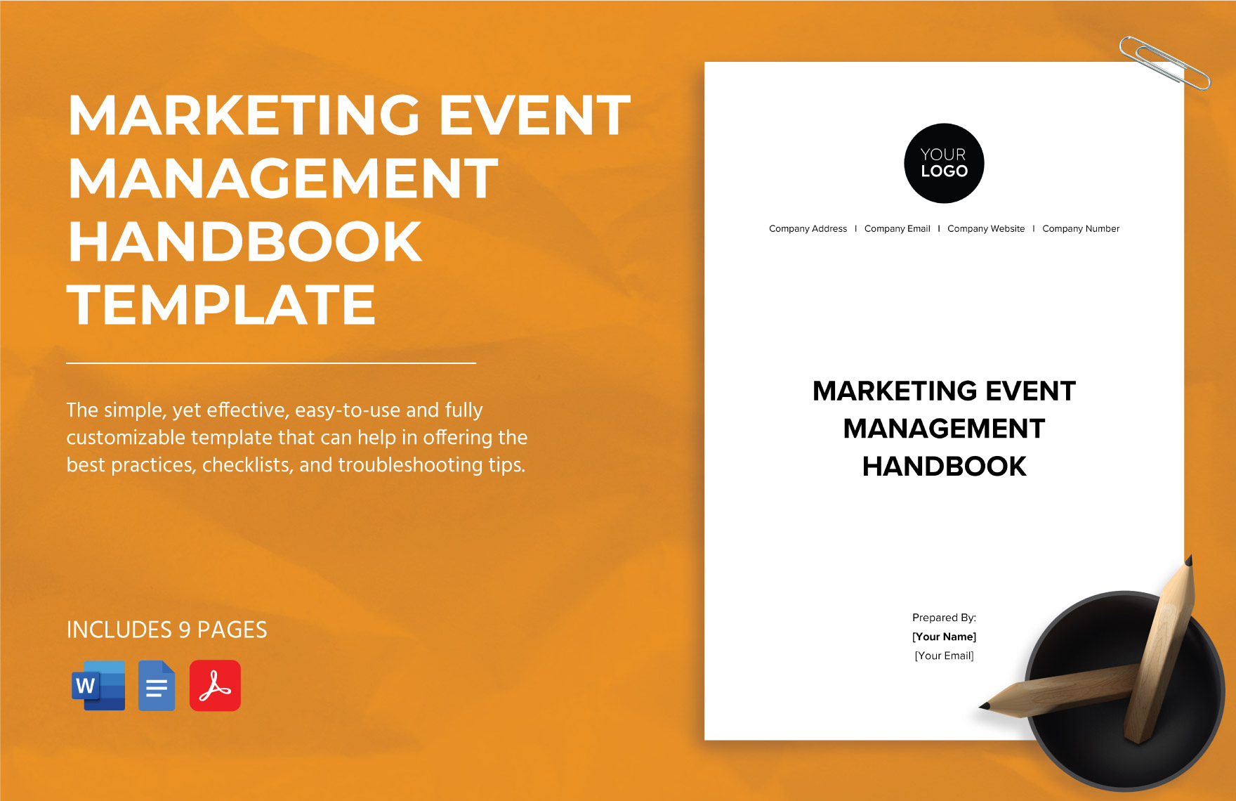 Marketing Event Management Handbook Template in Word, Google Docs, PDF
