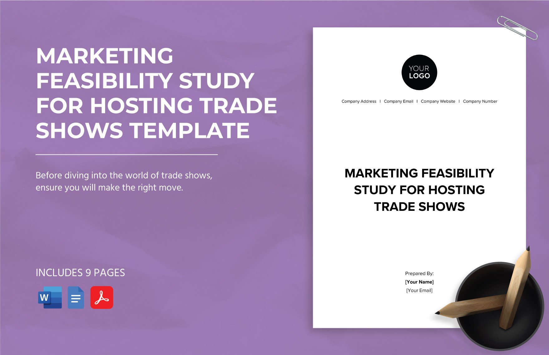 Marketing Feasibility Study for Hosting Trade Shows Template