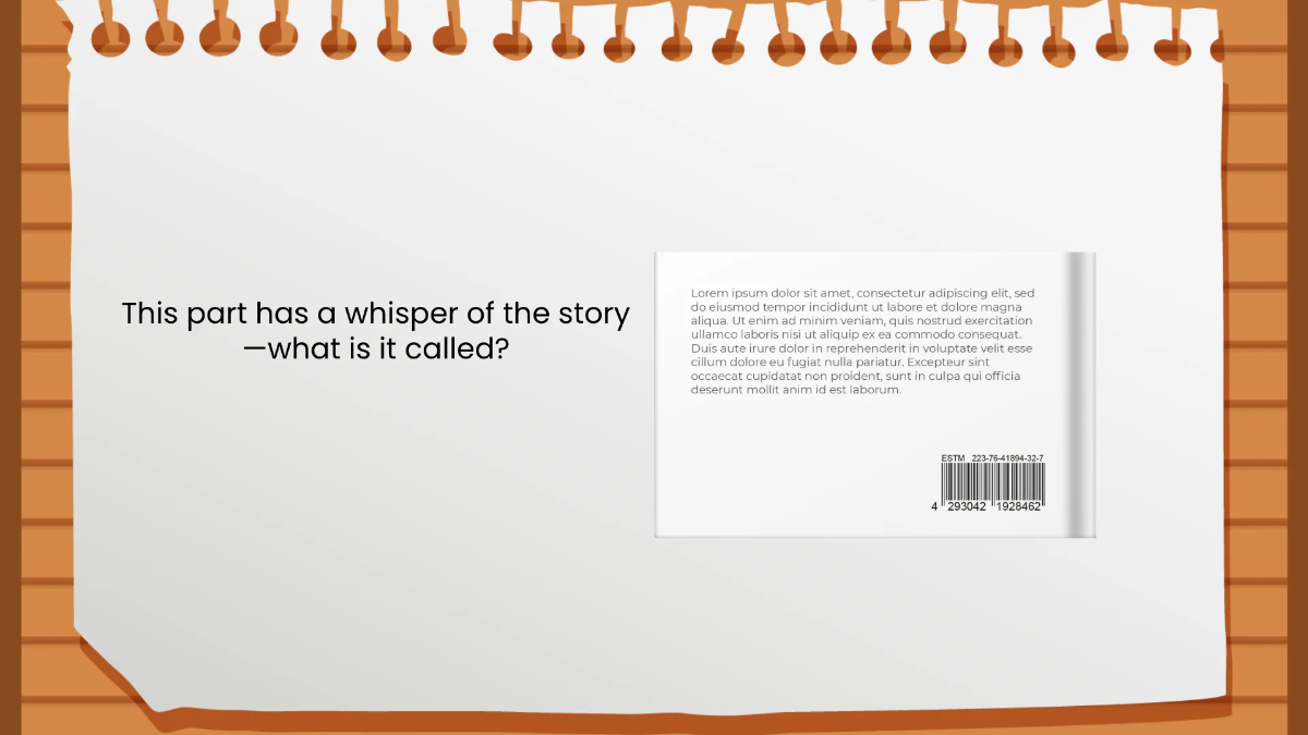 Free Basic Parts of A Book Template to Edit Online