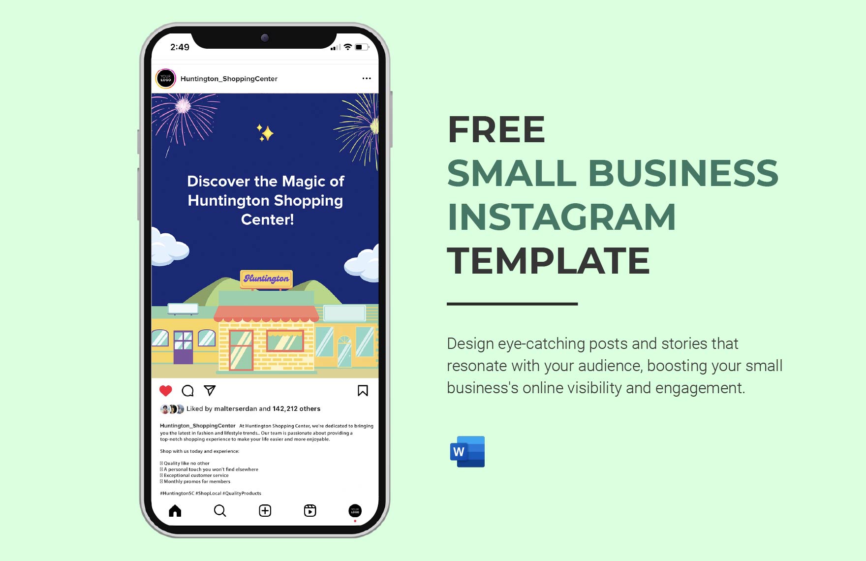 Free Small Business Instagram Template