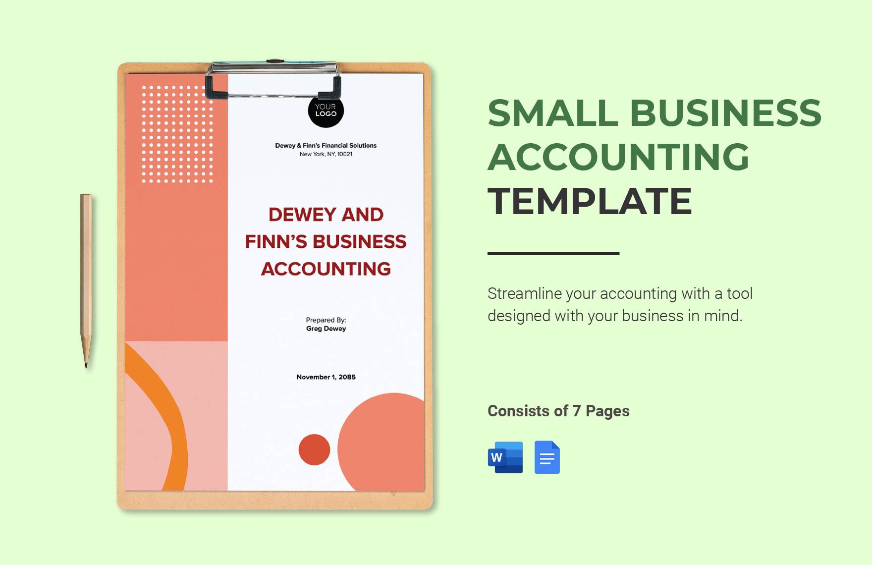 Free Small Business Accounting Template in Word, Google Docs