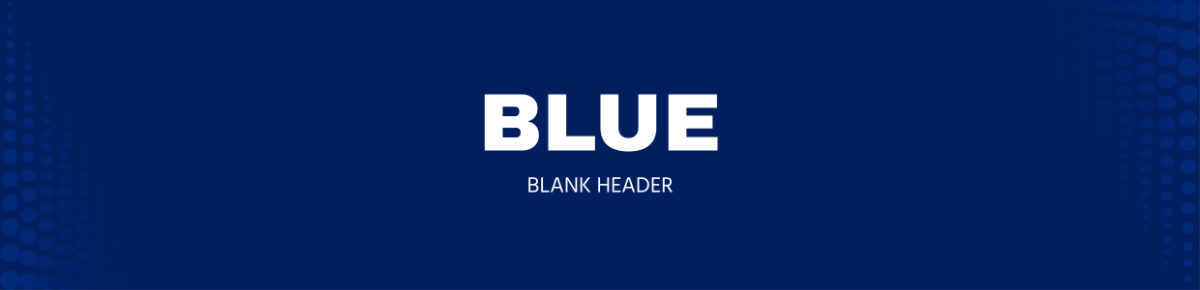 Blue Blank Header Template