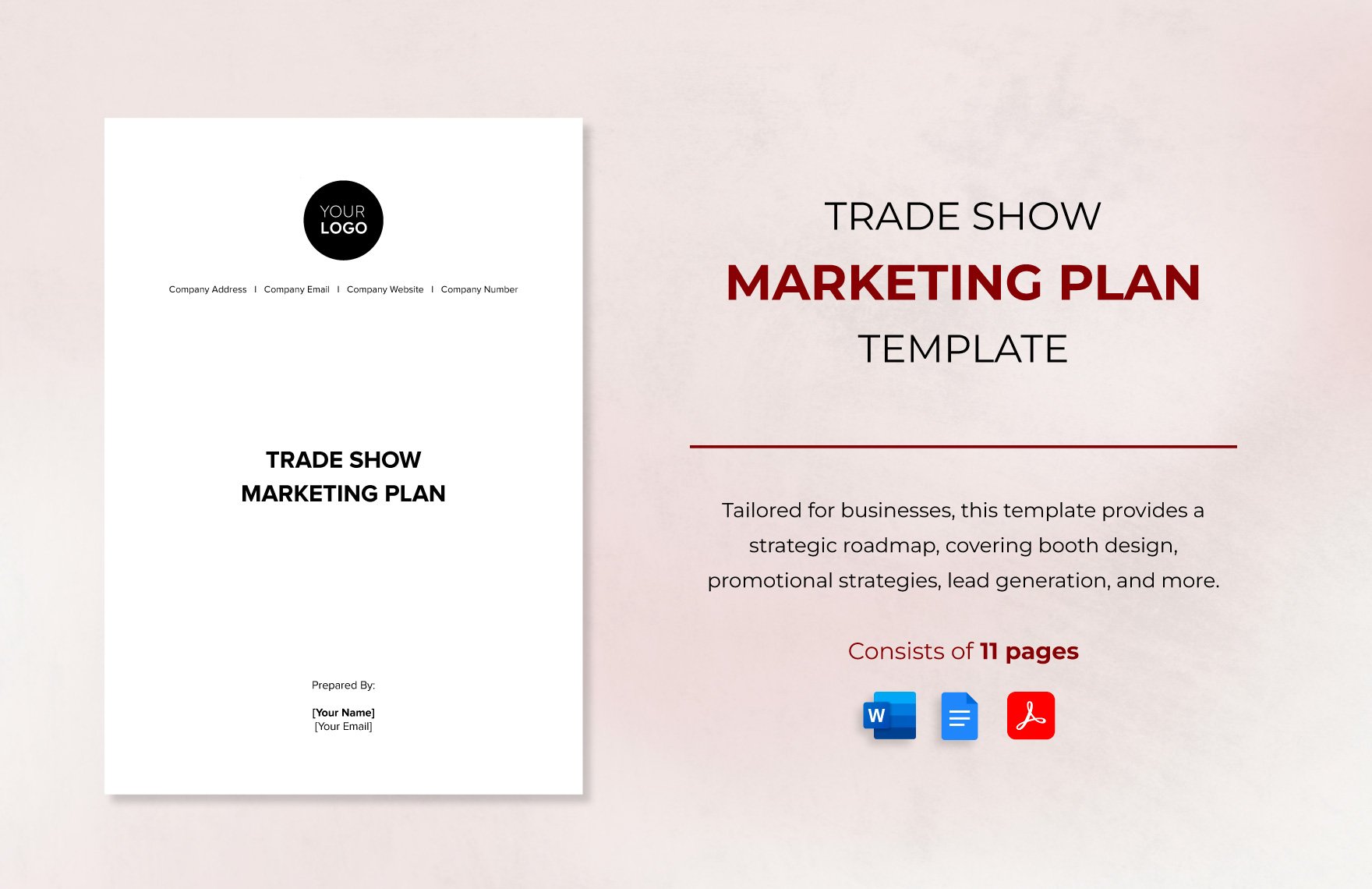 Trade Show Marketing Plan Template in Word, Google Docs, PDF